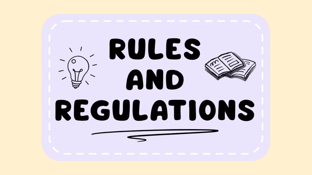 Rules & Regulations |&nbsp;规则与条例